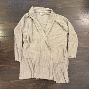 Barefoot Dreams Grey COZYCHIC LITE® RIBBED ROBE No tie